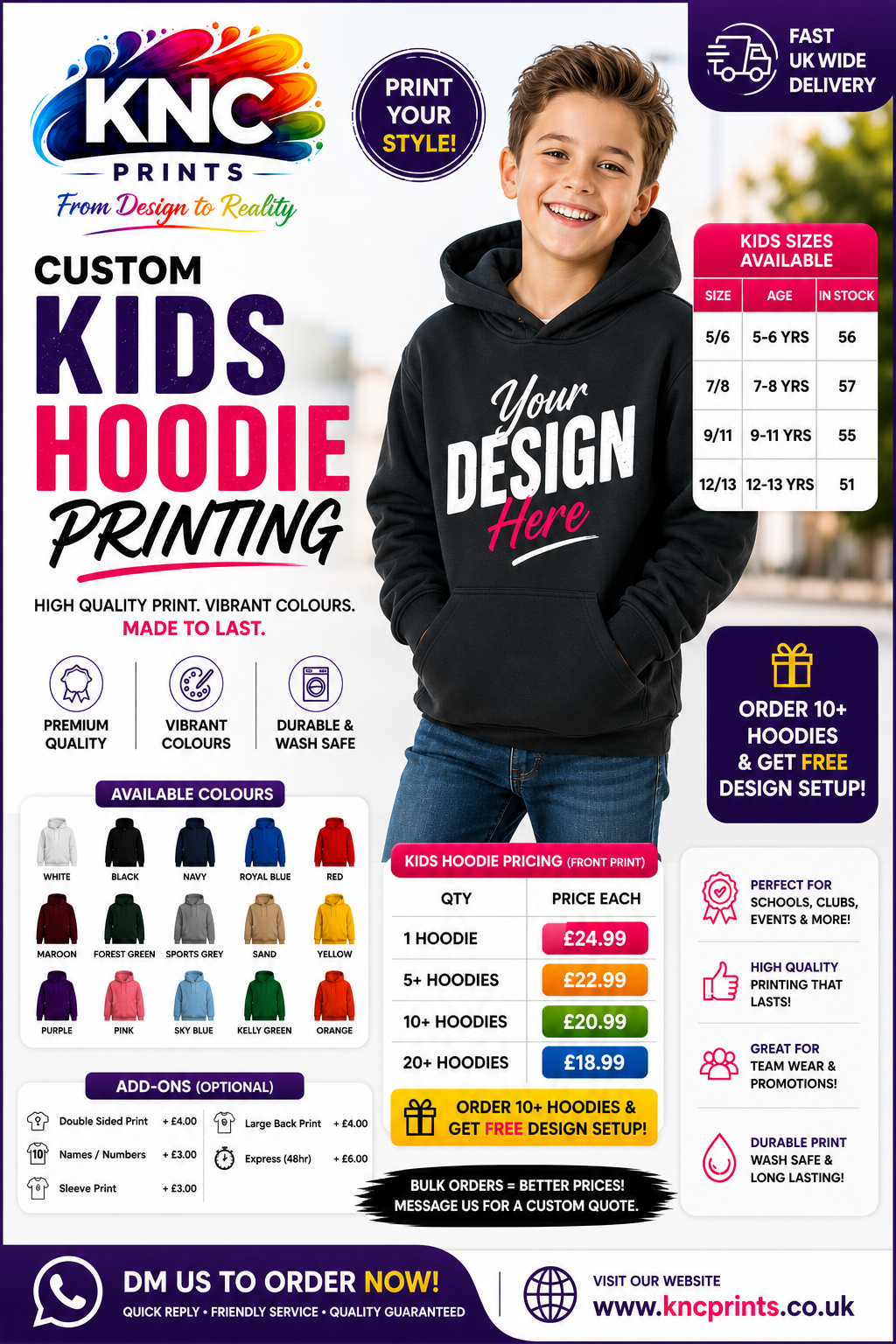 Custom Kids Hoodie Printing