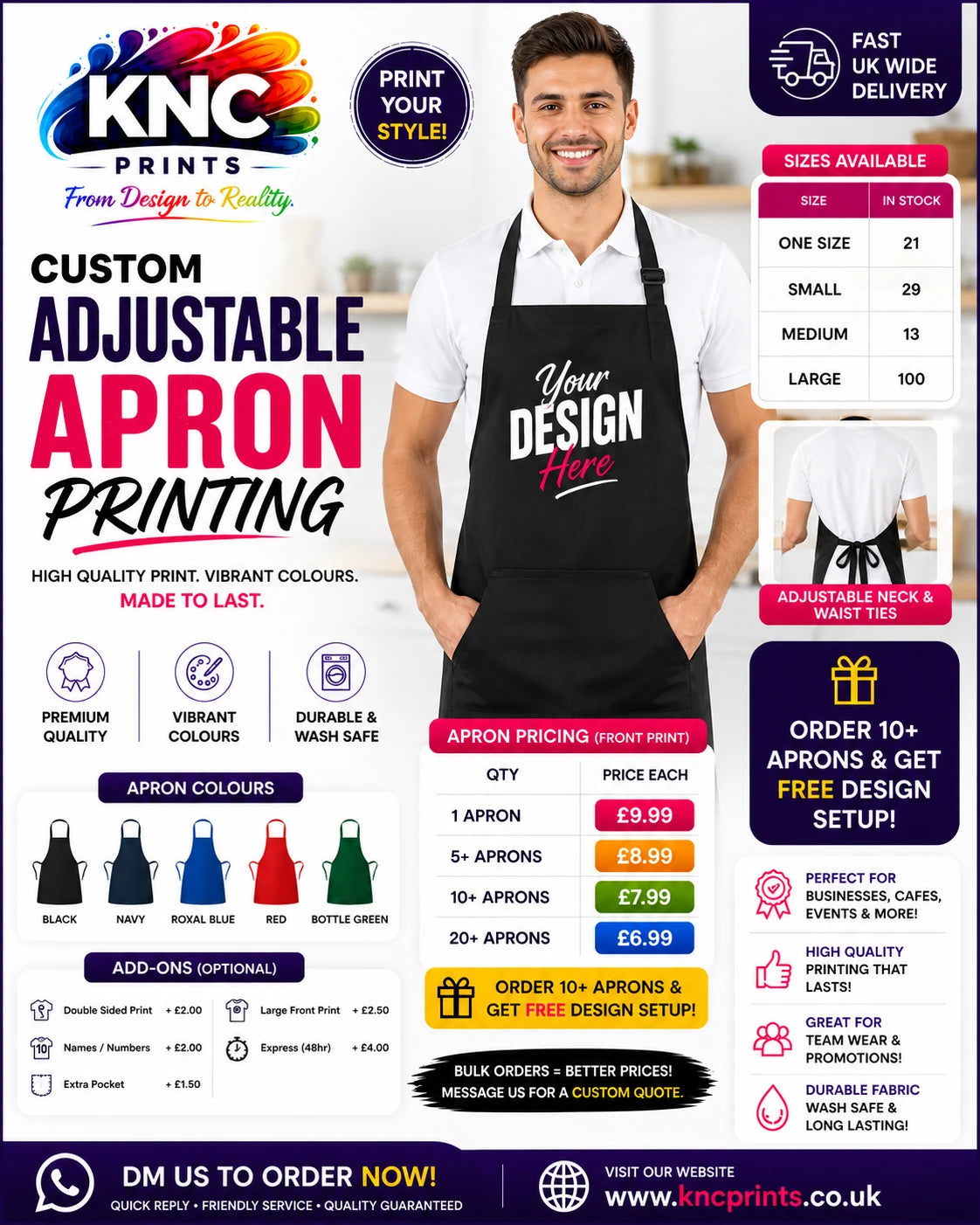 Custom Adjustable Printed Apron