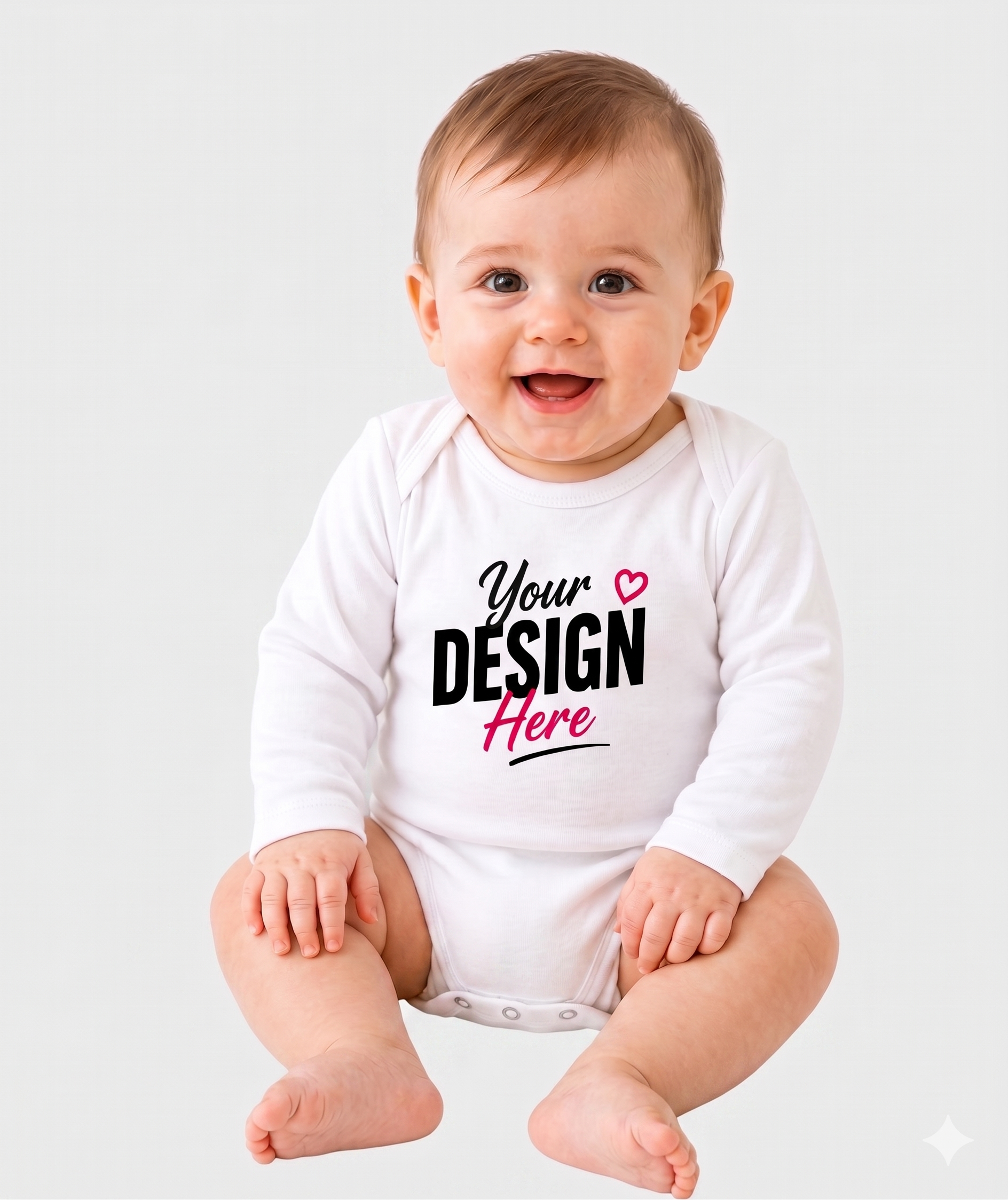Custom Baby Long Sleeved Body Suit Printing